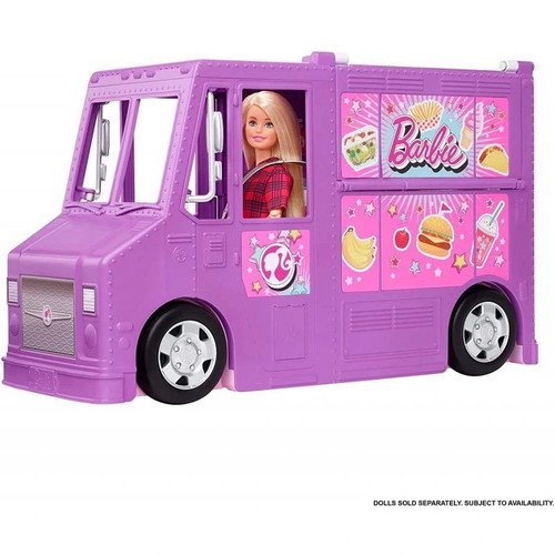 Barbie food truck used with accessories and sticker defect