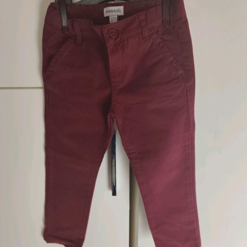 Marasil baby pants burgundy size 3 years new