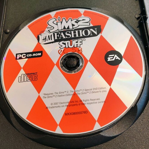 The Sims 2 H&M Fashion Stuff PC CD used expansion