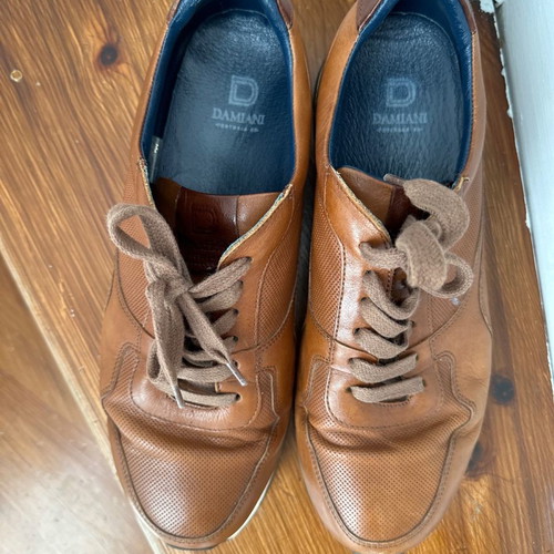 Damiani shoes used, tan, size 43, sneakers