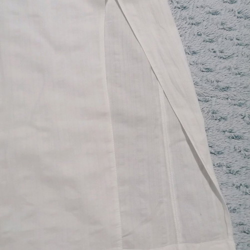 White zip culottes used, size M, with front slit and elastic waist