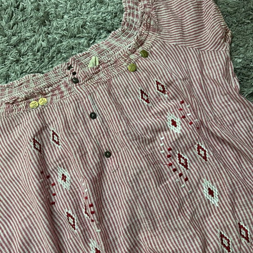 BSB women's striped blouse with embroidery used, size S