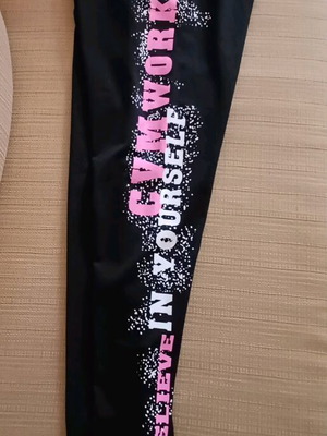 Women's sports leggings like new, size S, black and pink