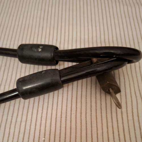 Bicycle anti-theft cable used
