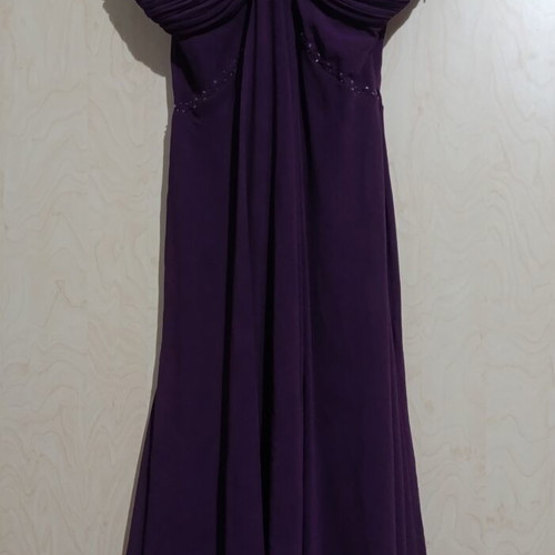 Purple Maxi Evening Dress Theofili Size L Like New