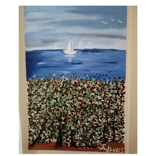 Mesogios Original Oil Painting by Swkpatis, new