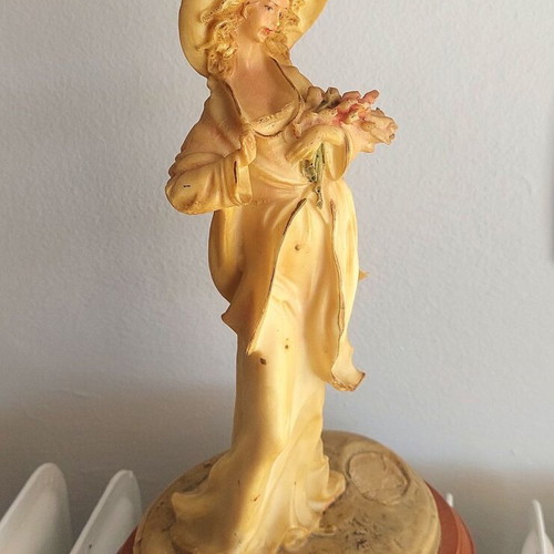 Vintage woman figurine 1900, antique decoration