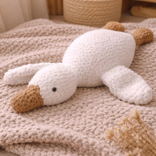 Handmade knitted goose made to order, size 45 cm