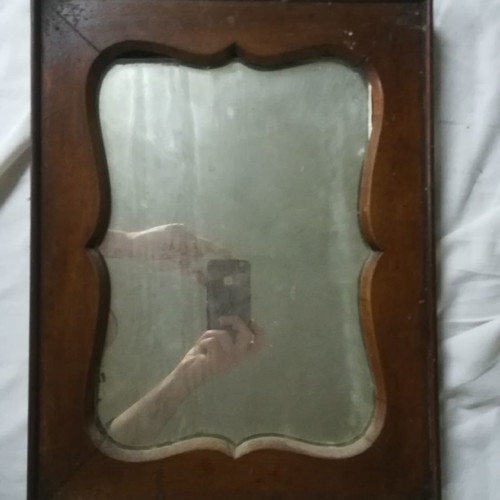 Antique mirror used, solid walnut wood