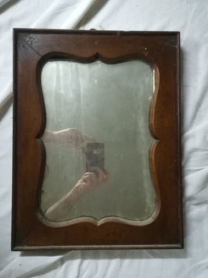 Antique mirror used, solid walnut wood