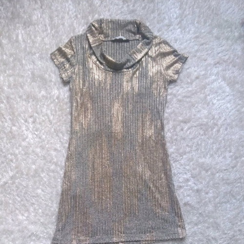 Wyou mini shiny gold dress like new, size S