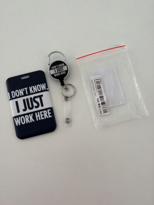 Card holder new, black and white