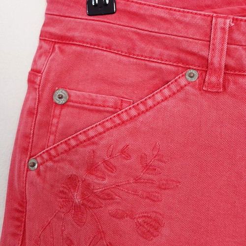 S.Oliver women's slim pants used, sizes M-L, red and pink