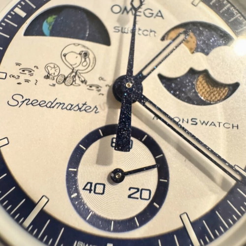 Swatch Omega Moonswatch Mission to Earthphase Moonshine Gold καινούργιο μπλε