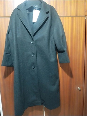 Noobass women's black coat with 3/4 balloon sleeves new, size M/L