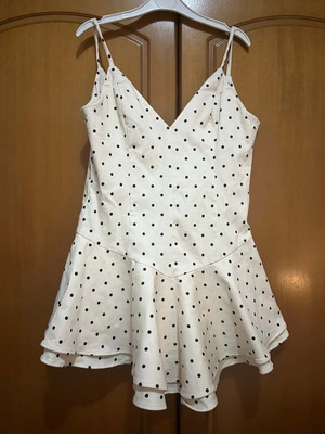 Zara polka dot dress new, black and white