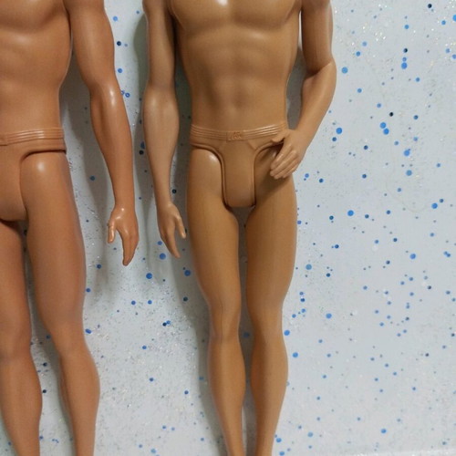 Ken used dolls lot of 3, nude with flaws