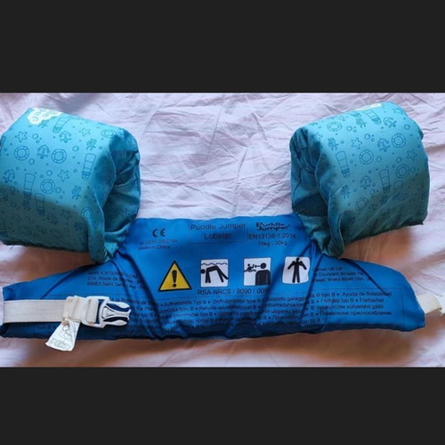 Sevylor The Original Puddle Jumper Blue Swimming Armbands with Crab Design like new