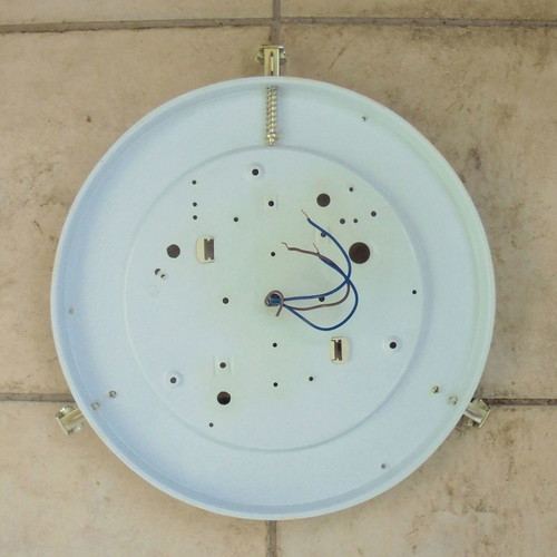 Ceiling light milky two-light plafonnier, 40 cm diameter