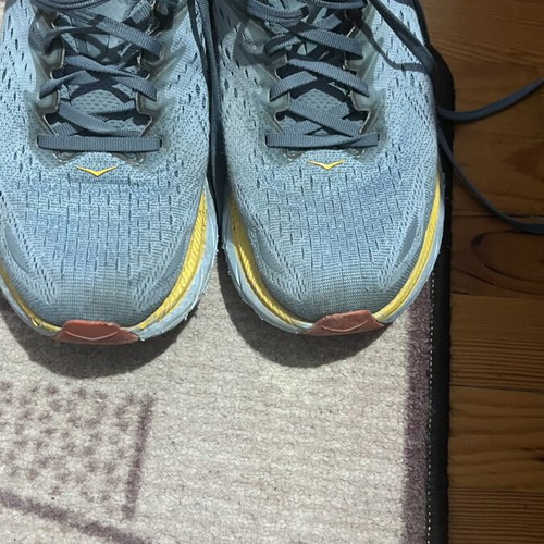 Hoka One One athletic shoes used, size 43.5, gray