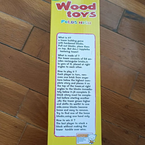 Wooden stacking blocks game new with dice