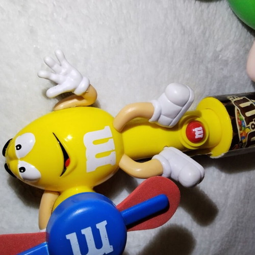 Vintage M&M's dispenser and light up candy fan set used