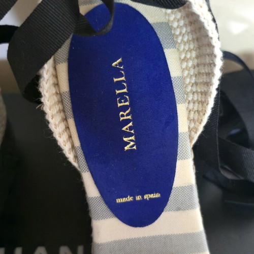 Marella women's platform sandals like new, beige and blue, size 38
