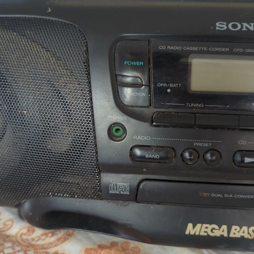 Sony CFD-380L CD ραδιόφωνο κασετόφωνο μεταχειρισμένο, Megabass