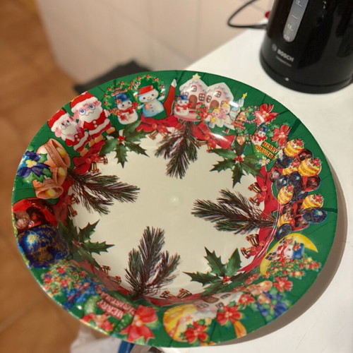 Christmas large platter like new, plastic
