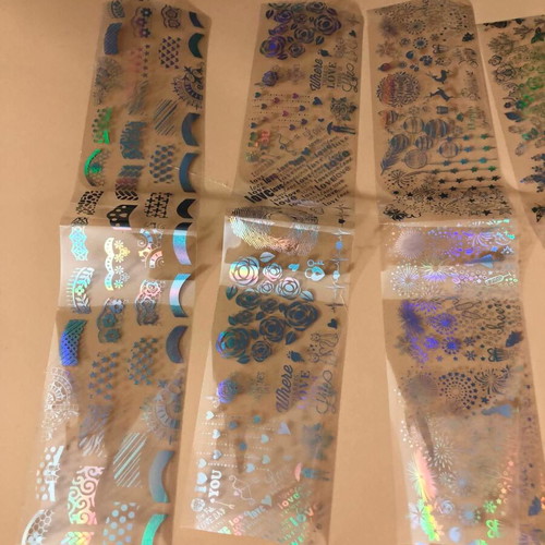 Aurora Glass holographic nail stickers pack of 5 new