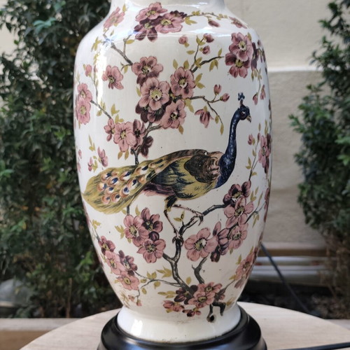 Large Chinoiserie Imperial Lamp used, E27 socket