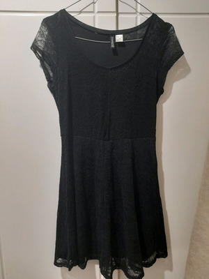 Black mini dress H&M new, size M