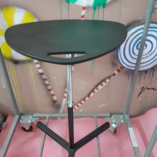 Plastic table with metal frame, new