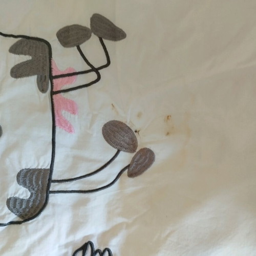 Kedia crib quilt like new, cotton duvet cover with cow design