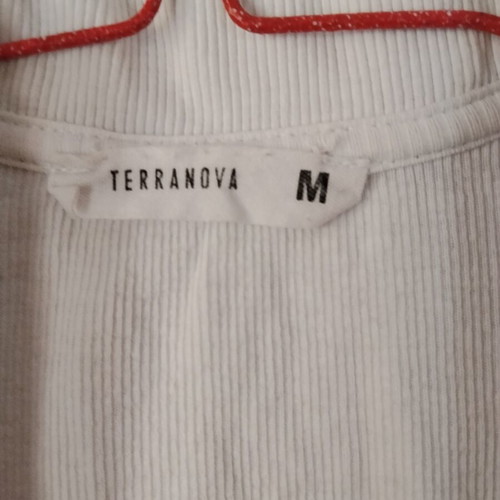 Terranova white ribbed top like new, size M