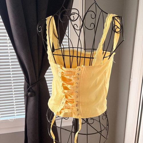 Summer top, yellow, size M