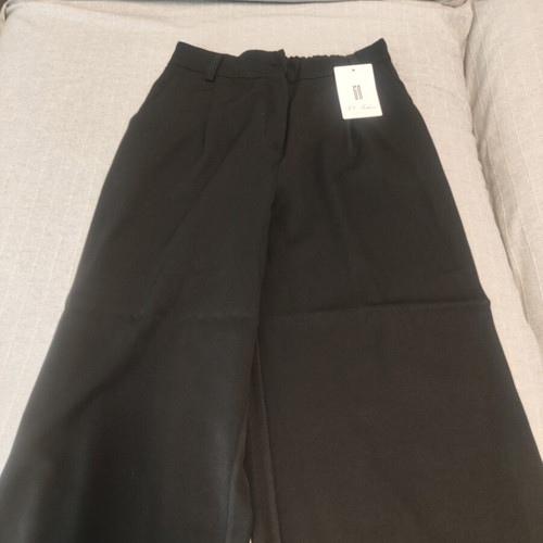 Women's black suit set new with pants and vest
