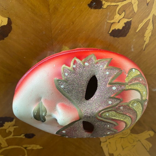 Vintage porcelain box used with Venetian mask