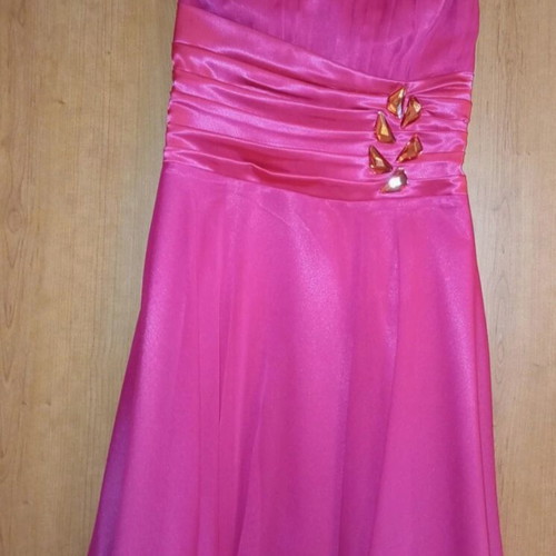 Chiffon satin dress like new with matching pink scarf, size S