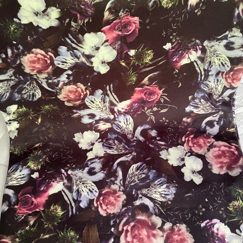 Floral skirt new, size L 40 12, pink multicolor