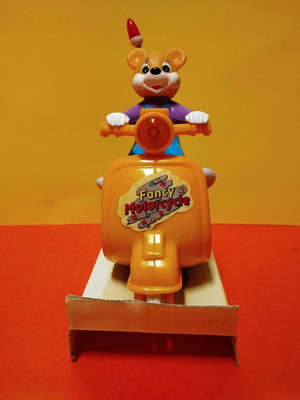 Vespa toy with animal new, battery operated, 1980s