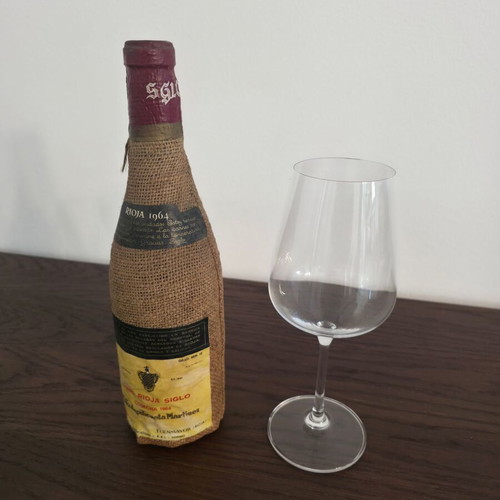 Rioja Siglo Cosecha 1964 collectible wine bottle, Bodegas del Romeral