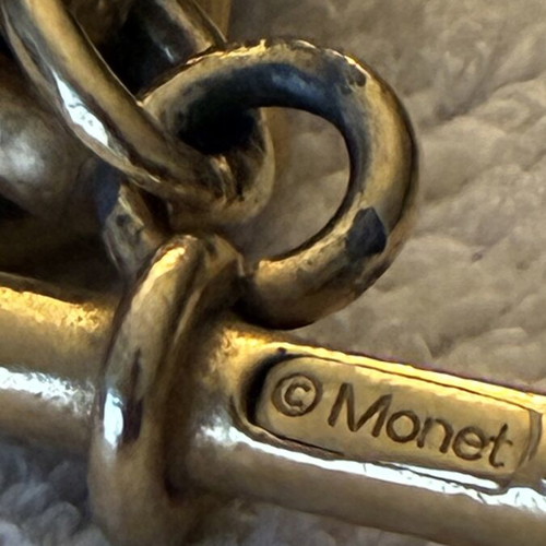 Vintage Monet gold-plated choker and bracelet set