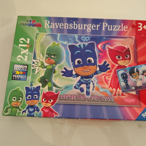 PJMASKS children's puzzle set like new, 2x12 pieces, 3+