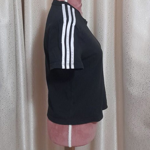 Adidas γυναικείο t-shirt μαύρο με λευκές ρίγες μέγεθος S σαν καινούργιο