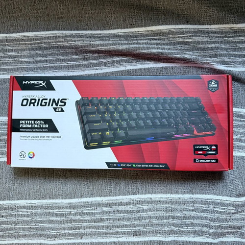 HyperX Alloy Origins 65 Gaming Mechanical Keyboard 65% with RGB Lighting English US like new