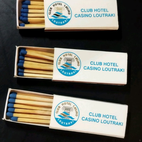 Collectible matches like new, pack of 3, Club Hotel Casino Loutraki