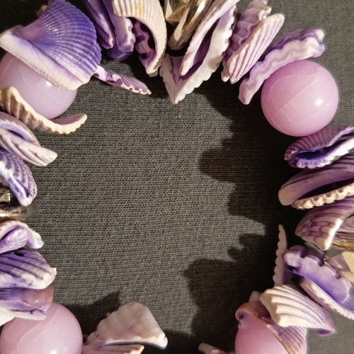 Summer purple bracelet with shells like new