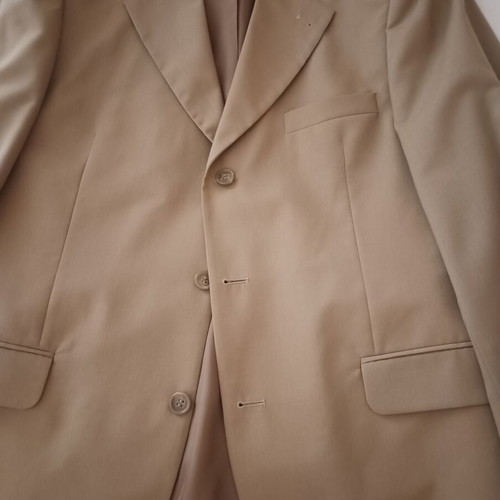 Delius men's suit new, size 52, wool cashmere blend beige