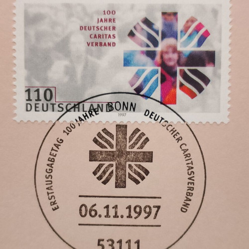 German stamps 1997 first day cover Bonn, mint block of four